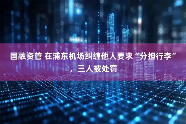国融资管 在浦东机场纠缠他人要求“分担行李”，三人被处罚